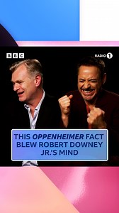 Gifting Robert Downey Jr. and Christopher Nolan with a reely good 'Oppenheimer' fact... 😭 Listen to Ali's full #Oppenheimer chat on BBC Sounds 🎬 https://bbc.in/454RmVM | BBC Radio 1
