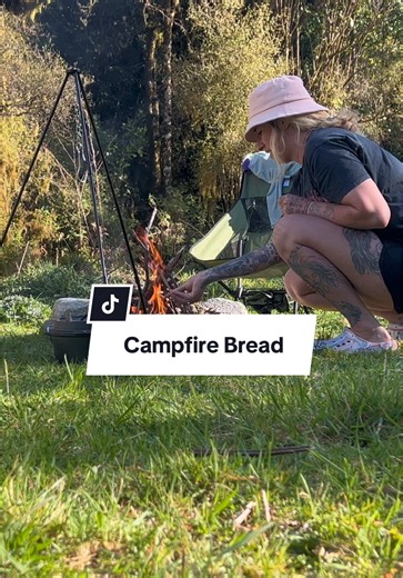 Making Campfire Bread in a Dutch Oven