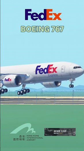 FedEx Boeing 767 Landing | Hong Kong International Airport in Infinite Flight