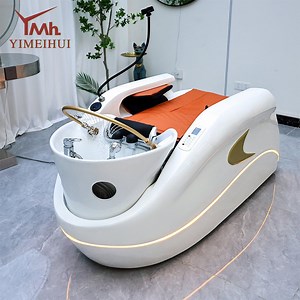[Hot Item] Electric Hair Salon Washing Shampoo Chair Professional Lay Down Headspa Shampoo Massage Bed with Water Circulation