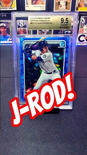🔥 Julio Rodríguez J-Rod! 2020 Bowman Chrome Sapphire Prospect Card 🧊⚾