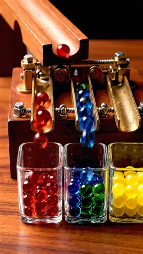 Mechanical Marble Sorting Machine Loop ASMR - Satisfying Color Sort