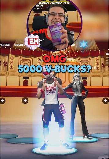 Surprising a Fan with 5000 V-Bucks in Fortnite