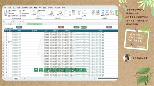 Excel做个文件管理工具（查看、重命名、移动）