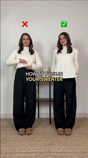 How to Style Oversized Sweater | Tuck-in Tricks #shorts #trending #sweater