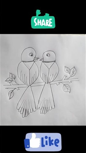 Drawing a twice parrat.🦜🦜#drawingideas #art #drawing #birddraw #parrat