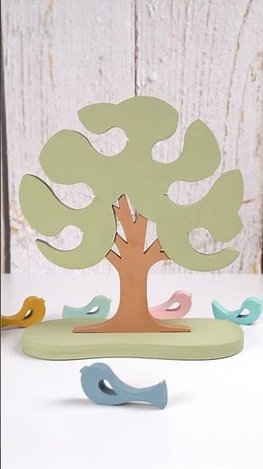 Puzzlebaum aus Holz #feinschnittkreativ #handwerk #holzarbeiten #Laubsäge #spielzeug #diy