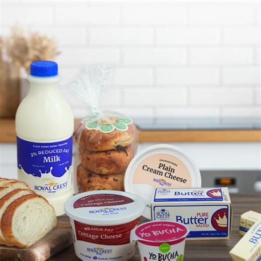One less grocery run. All the essentials your household depends on, delivered right to your door. | Royal Crest Dairy