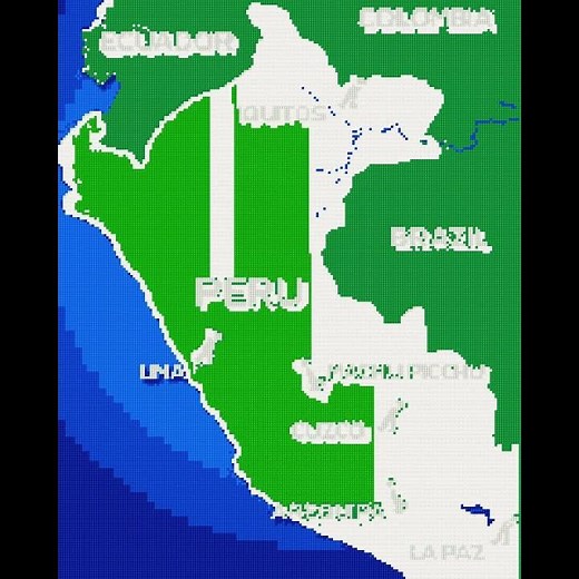 Peru map with city names