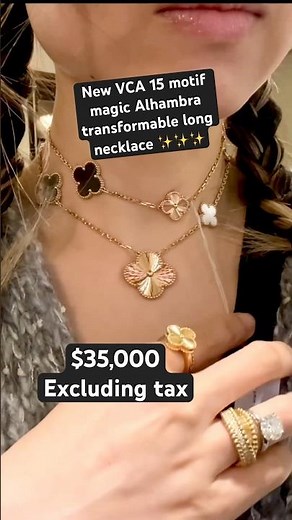 Is the VCA Alhambra 15 Motif Long Necklace Worth It w Price #VCA #luxury #jewelry