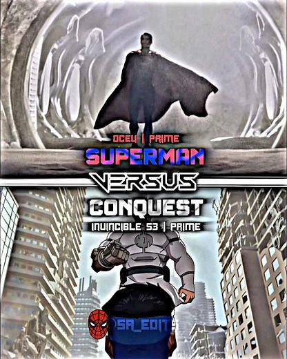 Superman vs Conquest #edit #1v1 #battle #shorts #dc #superman #invincible #conquest #movie #show