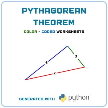 High School Geometry Worksheets: Pythagorean | SPED, ELL Visual Support (set 2)