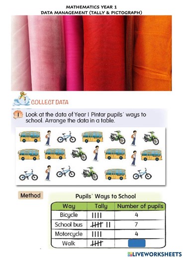 Data management year 1 worksheet