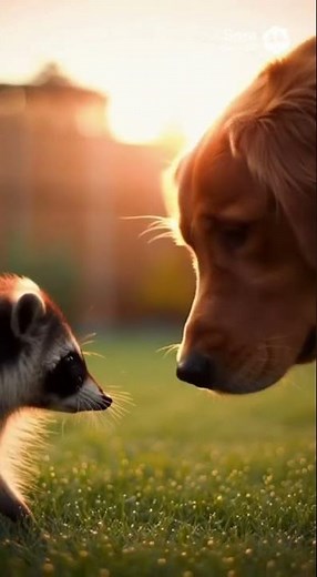 Ultra Realistic 8K Cinematic: Baby Raccoon Meets Dog in a Heartwarming Short Film 🐶🦝
