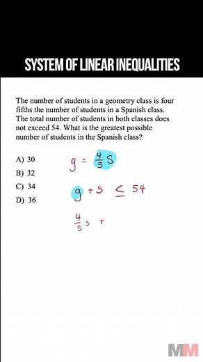 System of Linear Inequalities SAT Math Word Problem