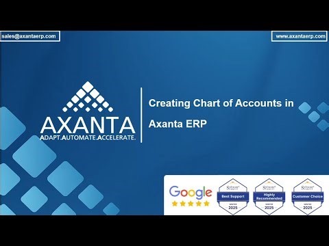 Creating Chart of Accounts in Axanta ERP | No.1 Cloud ERP & Point of Sales Software