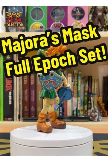 Here we have the full set of Figures from Epoch for the legend of Zelda Majora’s Mask! Link, Deku Link, Goron Link, Zora Link Link & Epona still in box! I got these figures when I was a kid. My mom and dad bought them for me the second we saw them. There’s a bit of a story behind it too. I actually sent a letter to Nintendo asking them if they could make majoras mask figures! I described them with bases, masks, accessories, the whole package. I even had my dad draw out some rough sketches! Well 