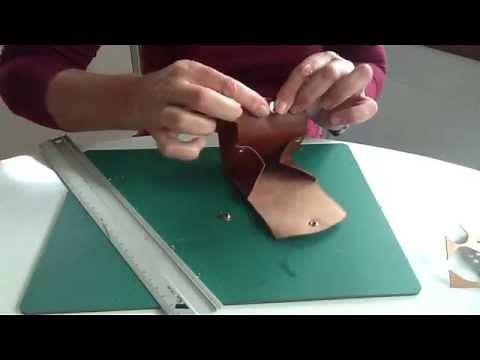 Como hacer un monedero de cuero sencillo y práctico.