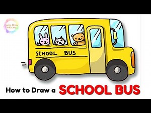 How to Draw a Cute School Bus | School Bus Drawing Step by Step | Back to School Drawing Ideas