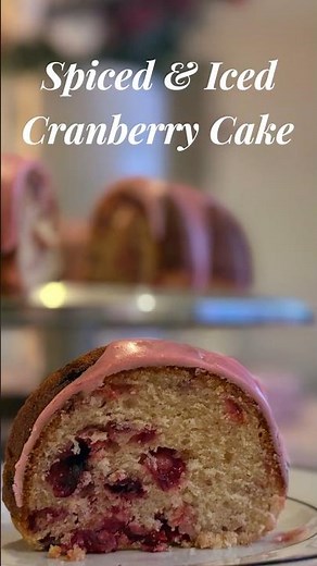 Easy Cranberry Orange Bundt Cake with Pink Glaze | Holiday Dessert Recipe