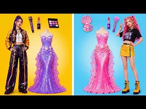 KPop Demon Hunters: Soft VS Bold Mermaid Glow Up! ✨ Luxury Makeup & DIY Tail Transformation