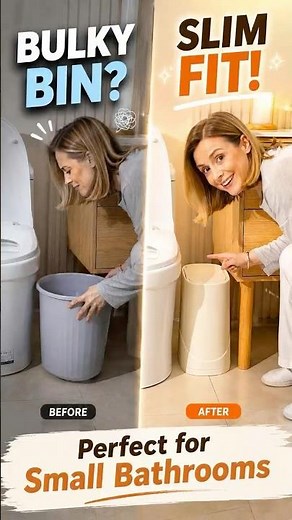 Small Bathroom? Try This Slim Trash Bin 🗑️ | Space-Saving Bathroom Bin