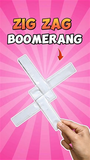 how to make a paper zig zag 🪃 boomerang, paper boomerang tutorial #shorts #diy