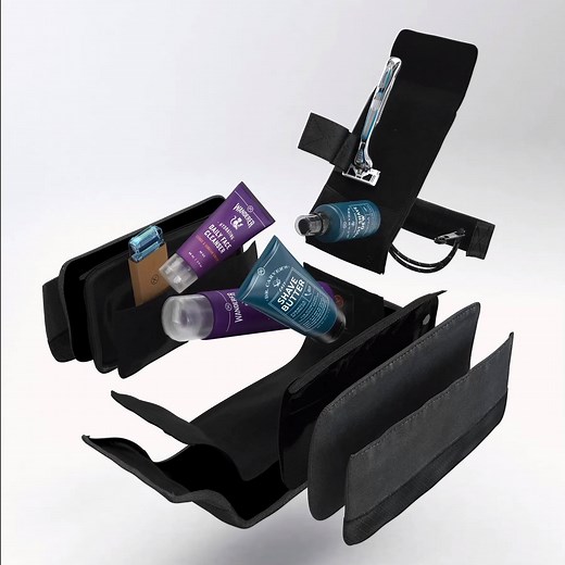 The DSC Traveler has room for all your favourite DSC products. It even has a razor holster. Because no one likes a loose razor. | Dollar Shave Club Australia