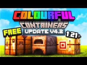 🔥COLOURFUL CONTAINERS Texture pack for Minecraft 1.21+| Minecraft Pocket/Bedrock Edition 1.21!