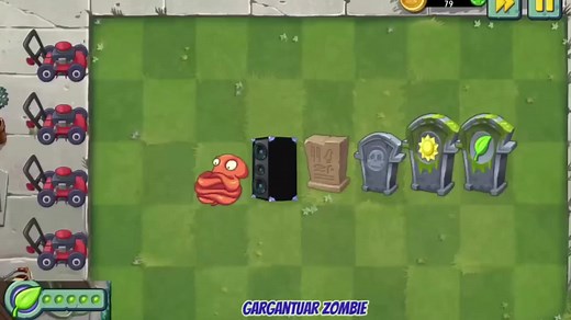 Plants vs. Zombies 2 Pea Frozen and Flame Challenge with Gravestones