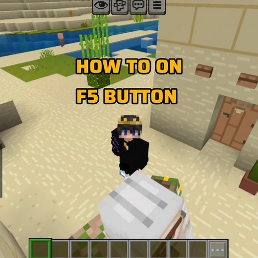 HOW TO ON NEW F5 BUTTON IN MCPE 🎀 #minecraft #minecraftshorts
