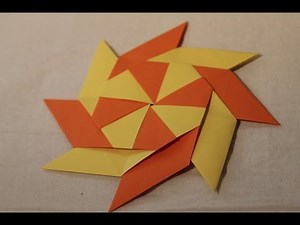 Origami transforming ninja star