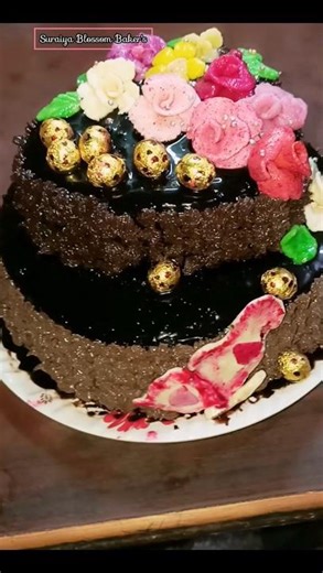 chocolate fudge Cake decorating idea #trending #shorts #shortsfeed #shortsvideo