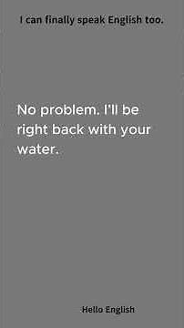 1596 English Excuse me, may I have some water, please? #english #learnenglish
