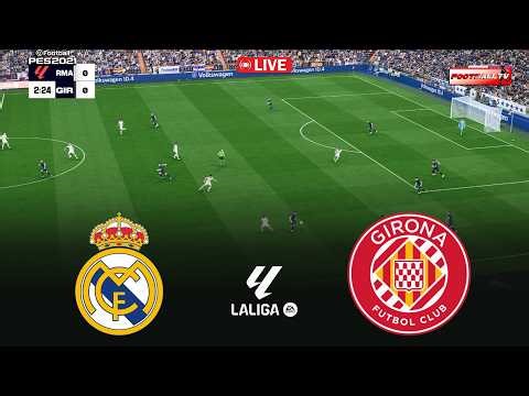 🔴REAL MADRID vs GIRONA - La Liga 2026 Match | Pes 21 Gameplay Simulation