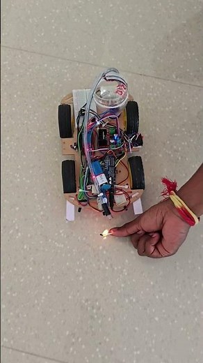 🔥Fire Fighting Robot Using Arduino#embeddedsystems #arduino #ece #arduinoproject #robotics #engineer