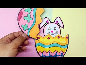 【Handmade | rabbit | Easter bunny】DIY手工剪纸 复活节彩蛋里的小兔子 | Bunny in easter egg