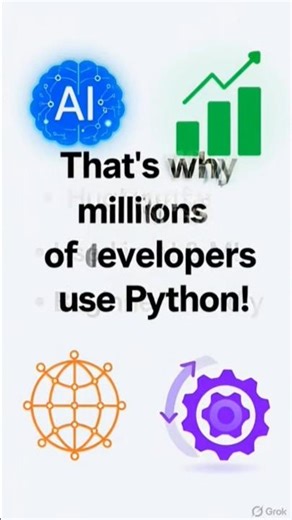 Why is Python so popular? #video #viralvideo #coding #python #shortvideo #pythontricks