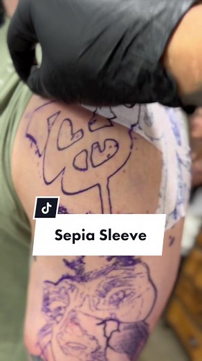 Sepia Sleeve Tattoo Ideas for Your First Full Sleeve Tattoo