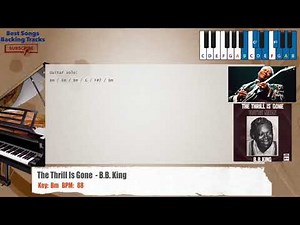 🎹 The Thrill Is Gone - B.B. King Piano Backing Track with chords and lyrics