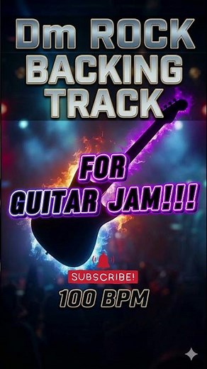 Dm Rock Jam Track 🎸 | Guitar Backing Track (No Vocals)
