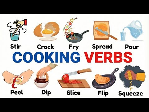 20+ Action Verbs Every Cook Needs to Know (Visual Guide Part 1)