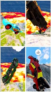 McQueen vs Hydraulic Crush #508 | BeamNG.Drive Gameplay #beamng #experiment #mcqueen #jump #roblox