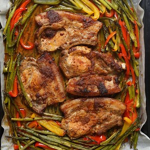Sheet Pan Pork Chops and Vegetables
