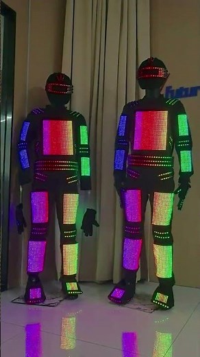 LED pixel robot costume #ledcostume #ledrobot #ledlightsuit