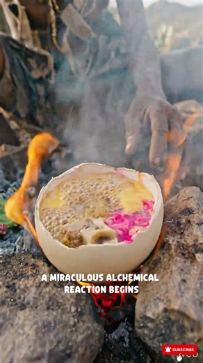 Cooking Neon Pink Cactus Bone Marrow Soup Inside a Giant Ostrich Eggshell?! 🌵🥚
