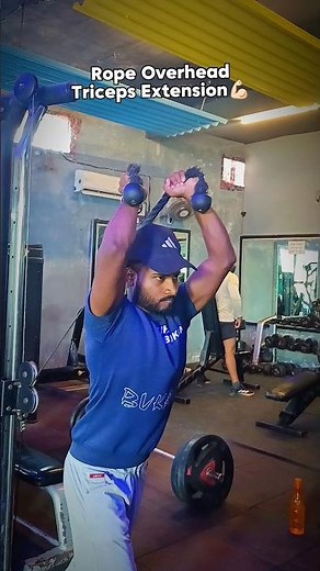 Rope Overhead Triceps Extension | How to do cable Overhead extension Properly | #fitness #shorts