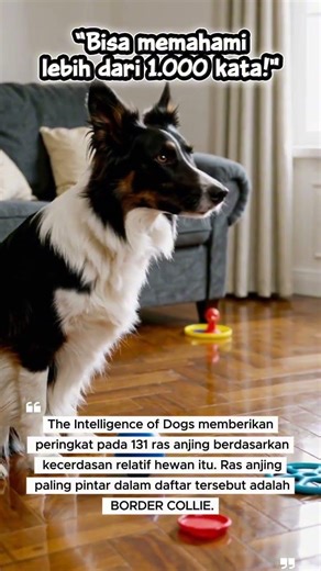 Einsteinnya guguk, terpintar di dunia! #bordercollie #anjing #faktahewan #dogshorts #pets #fyp