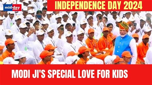 Independence Day 2024: PM Modi shares special moment with children at Red Fort