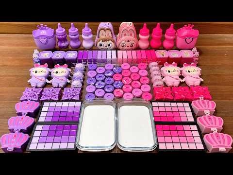 LIVE: Slime Mixing Random Things Into Glossy Slime | [PURPLE ] Vs [PINK] Showdown #262